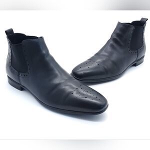 Charles Jourdan Paris Chelsea Ankle Black Leather Boots Carter Men's Size 12D